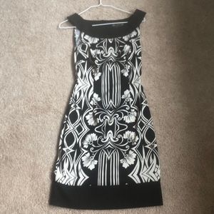 Black & ivory dress
